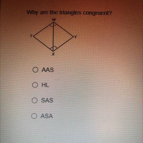 Why are the triangles congruent?