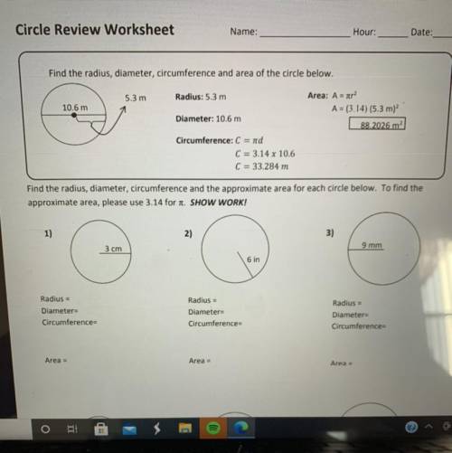 Can someone help me with this circle geometry problem (question 1) ty