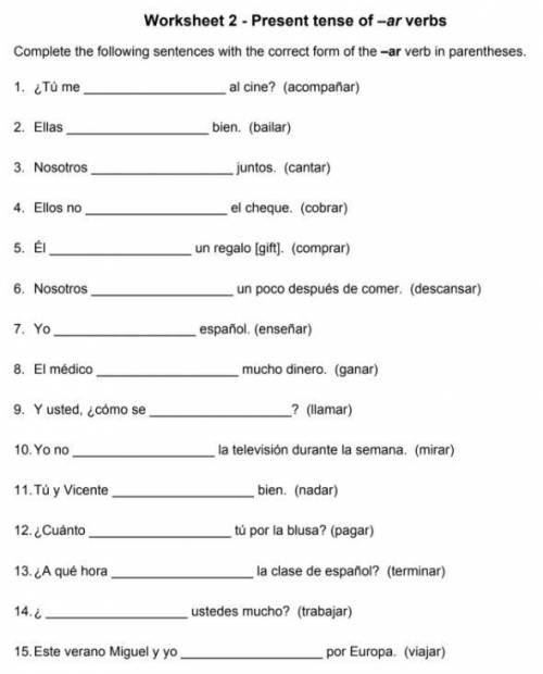 HEY CAN ANYONE PLS ANSWER DIS SPANISH WORK!!