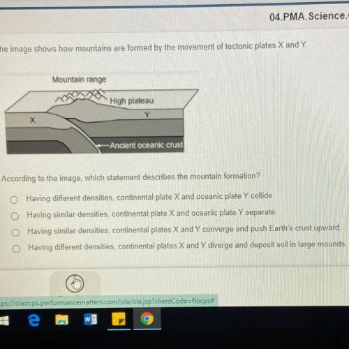 The image shows how mountains are formed by the movement of tectonic plates X and Y.

Mountain ran