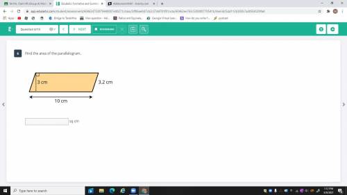 Find the area of the parallelogram.