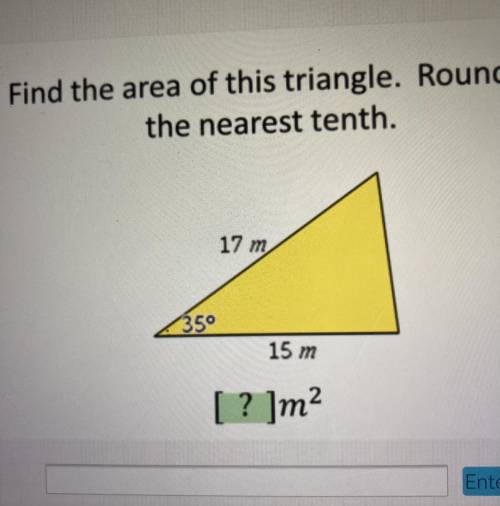 Find the area of this triangle. Round to the nearest tenth