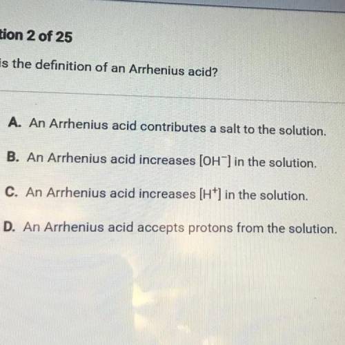 What is the definition of an Arrhenius acid?