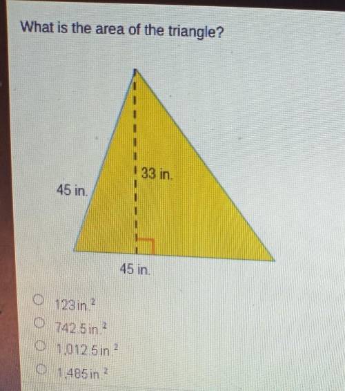 What is the area of the triangle? ​