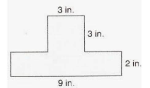 Find the area of the figure shown