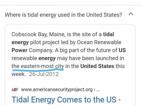 10. The Northeast region of the US is working on harnessing tidal power.
A. true
B. false