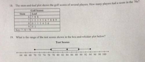 I need help with number 18 and 19 please give the correct answer
I’ll mark brainlest
HELP