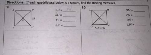 Unit 7: Polygons & Quadrilaterals Homework 4: Rhombi and Squares
please help!!!