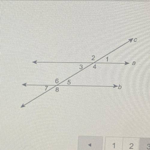 In the figure, a || b and mZ1 = 34.
с
What is the m252
Enter your answer in the box