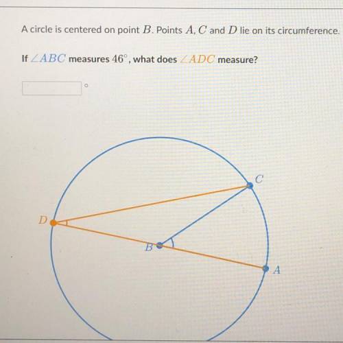 What’s the measure of angle ADC