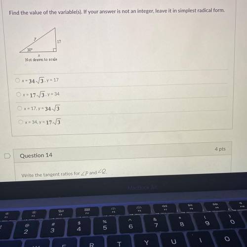 Find the value of the variable(s). If your answer is not an integer, leave it in simplest radical f