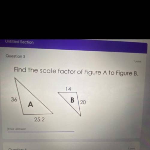 Find the Scale factor of Figure A to Figure B