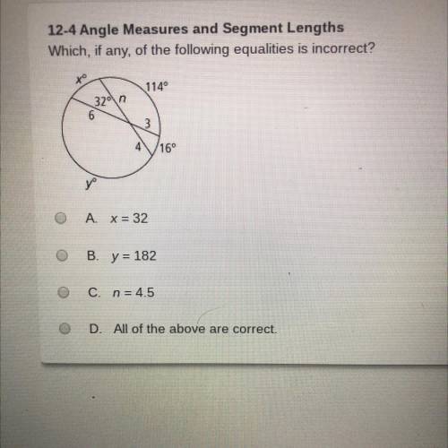 Which, if any , of the following equality’s is incorrect ?