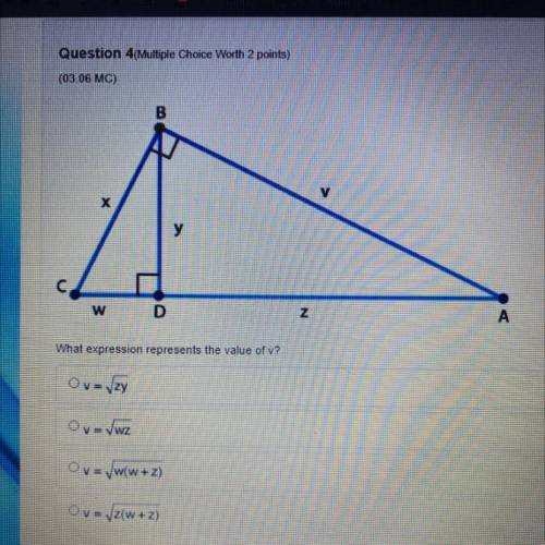 What expression represents the value of v?