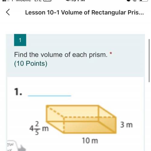 Lesson 10-1 Volume Rectangular Prism