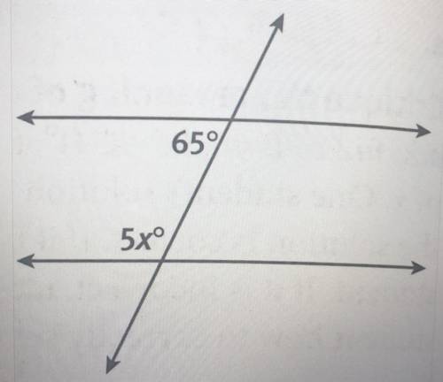 Write the equation that will help you solve for x.