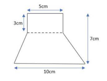 Mason used a trapezoid and a rectangle to form the figure shown.

What is the area of the figure i