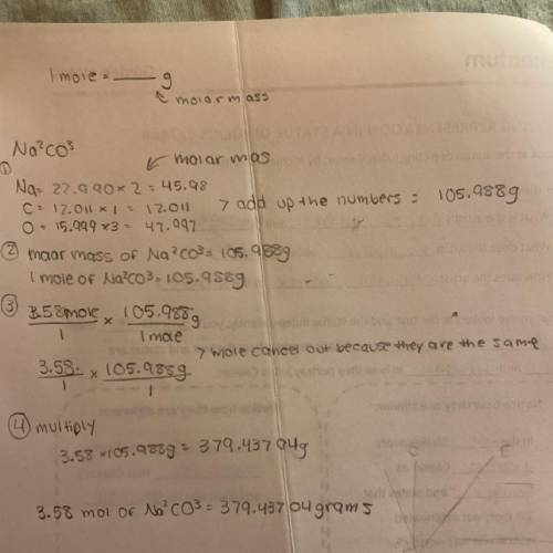 A chemist requires 0.358 mol Na2CO3 for a reaction. How many grams does this correspond to?