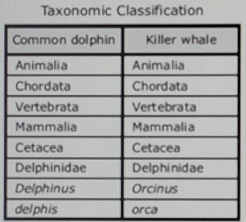 Organisms are classified today using the Linnaean system, and the following table shows the taxonom