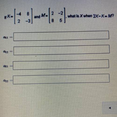 What is a11. A12. A21. A22