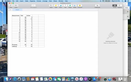 Find the area under the curve from the table, if the width of each measurement is 3 what is the are