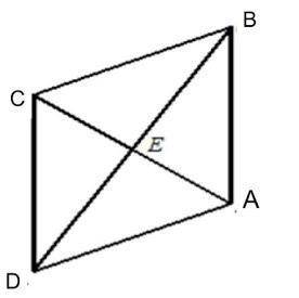 ABCD is a rhombus. Solve for the length of AB if the two diagonals lengths are: AC = 12 units, BD =