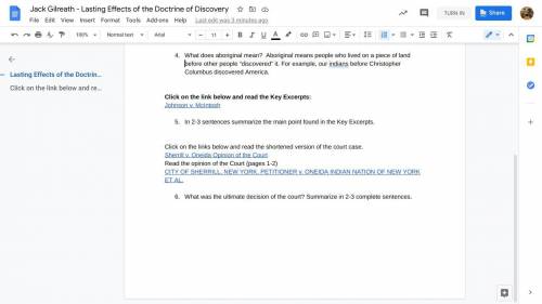 Help plzzzzzzzz I only need help with #5. Here's the link the the article https://doctrineofdiscove