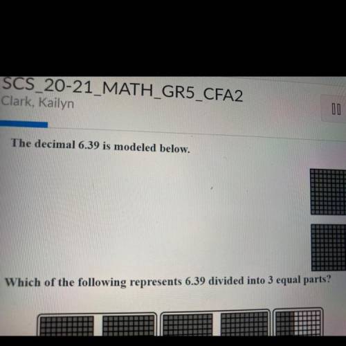 What does 6.39 divided into 3 equal parts. HELP ME PLEASE!!