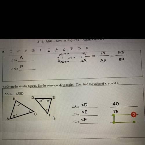 #5 
find the value of x y & z