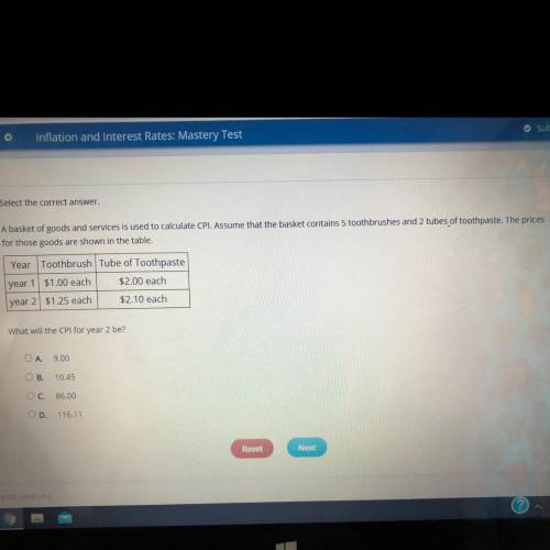 ‼️TEN POINTS NEED DONE ASAP TAKING TEST RN‼️Select the correct answer.

A basket of goods and serv