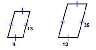 Determine whether the polygons are similar. 
Not Similar 
Similar