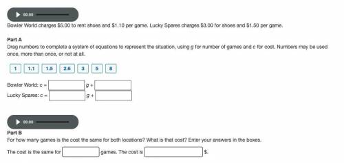 Can anyone answer what Part B is thats all I need and I have 10 min left pls help asap