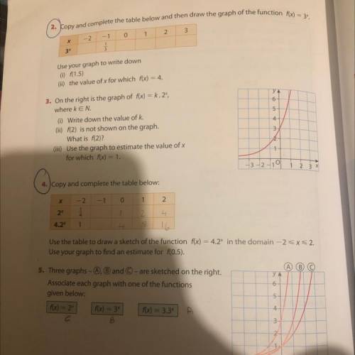 Functions
Please help with questions 2 and 4 I will give you brainliest.