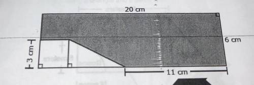 Naomi used a rectangle, a square, and a right triangle to form the following figure.

What is the