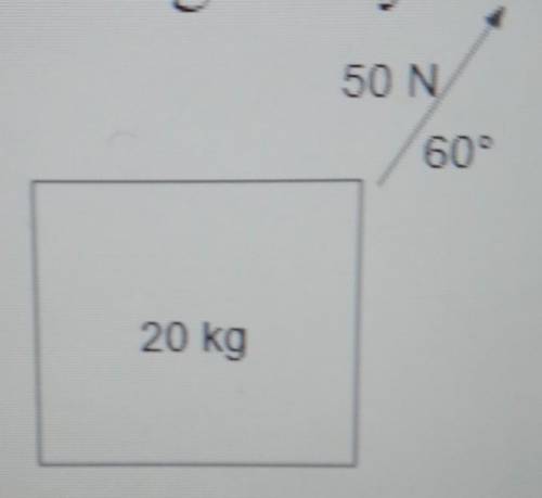 A 20 Kg box is being drug across the floor based on the diagram below determine the normal force th