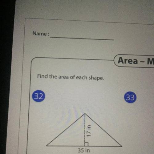 Find the area of the triangle