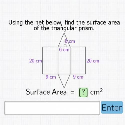 Help&EXPLAIN

•••••••••••••••••••
Using the net below, find the surface area of the triangular