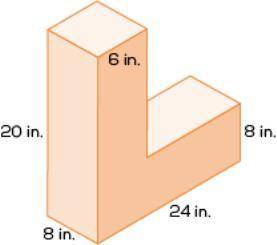 Eli built a 3-D model of a building, as shown below. Eli wrote the following calculation to find th
