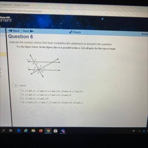 Ess

Actions
Back Next
Check
Question 5
Indicate the answer choice that best completes the stateme