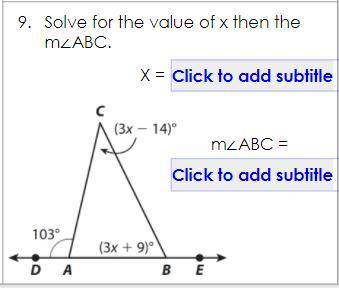 Help solve for x you ant gotta solve for the other one