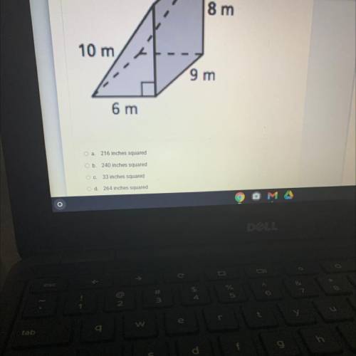 What is the lateral surface area of this triangular prism