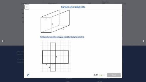 Find the surface area of the rectangular prism (above) using its net (below). need help pls guy.