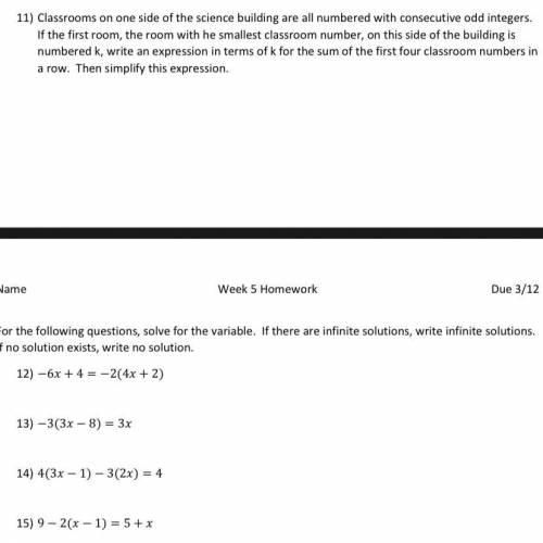 Classrooms on one side of the science building are all numbered with consecutive odd integers. If t