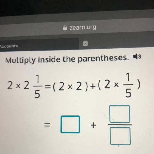 2x2 1/5 = (2x2) + (2 1/5)