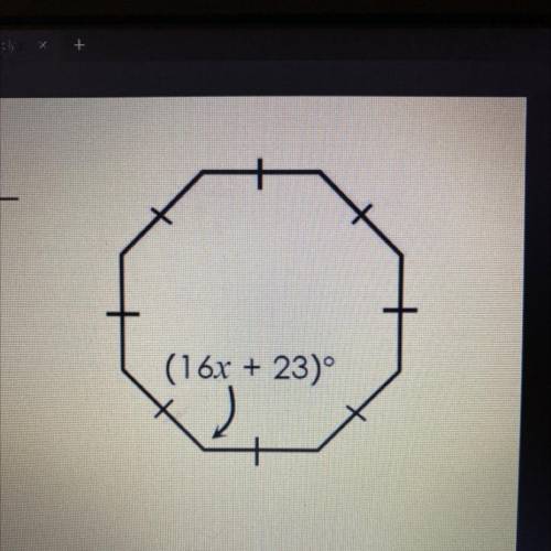 Solve for x
(16x + 23)