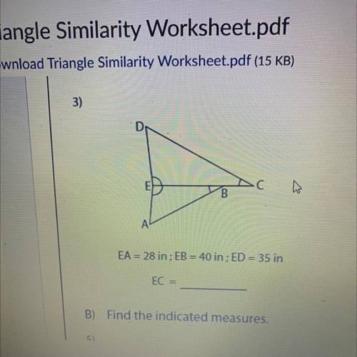 Find the indicated measures.