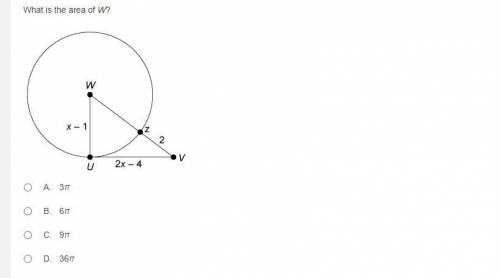 What is the area of W?