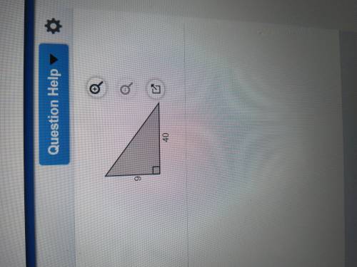 Use the Pythagorean theorem to find the unknown side of the right triangle.

Hypotenuse length = _