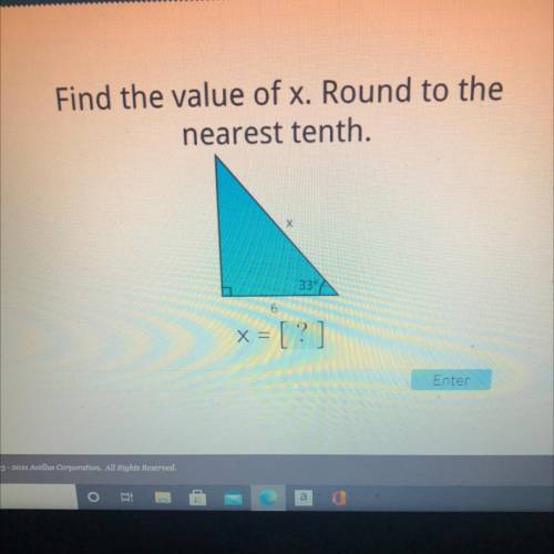 I WILL GIVE BRAINLIEST! Find the value of x. Round to the nearest tenth.
x = [?]