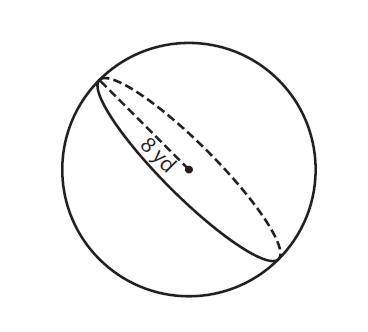 Choose all that apply): Find the exact and approximate volume for the sphere below. Round to the ne